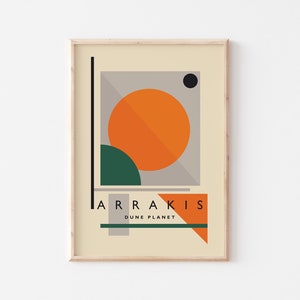 Arrakis Dune Print, Movie Print, Bauhaus Wall Art, Minimalist Print, Retro Poster