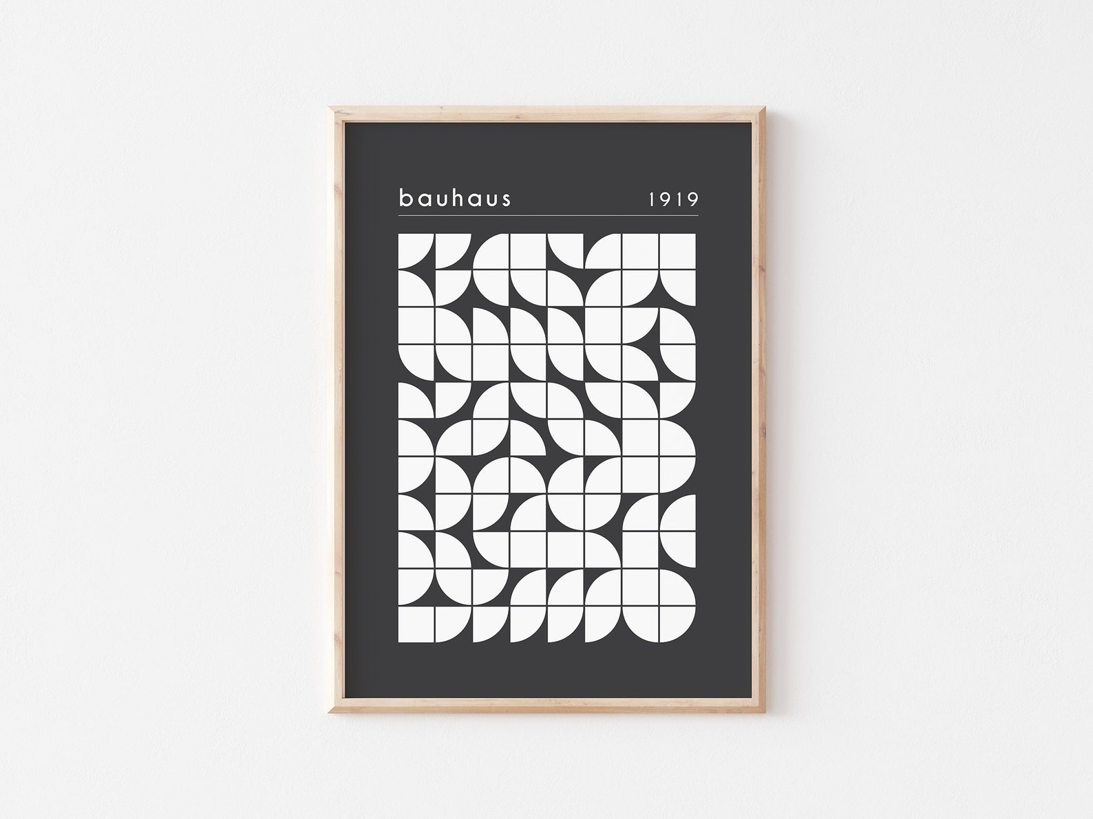 Bauhaus Exhibition Poster: Minimalist Geometric Art Print - Etsy