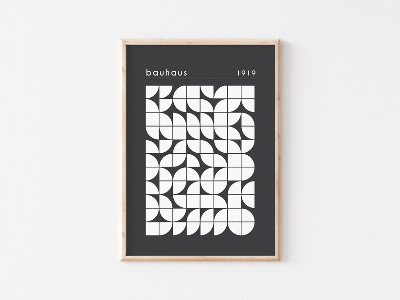 Bauhaus Exhibition Poster: Minimalist Geometric Art Print - Etsy