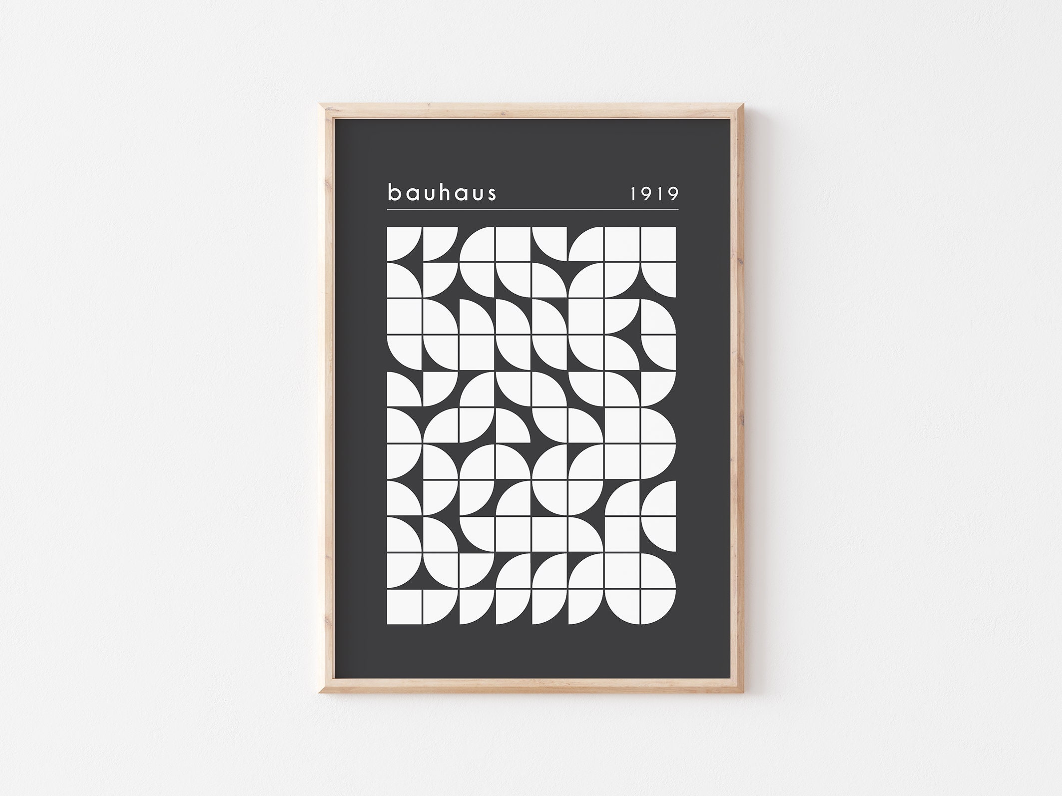 Bauhaus Exhibition Poster: Minimalist Geometric Art Print - Etsy