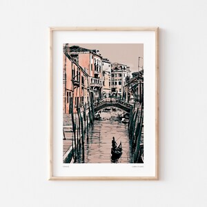 Venice Print, Italy art print, Italy wall decor, Sketched art print, Venice travel poster, Italy print, Travel print - A4, A3, A2