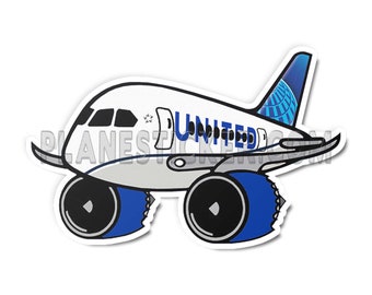 United Airlines B787 Diecut Sticker