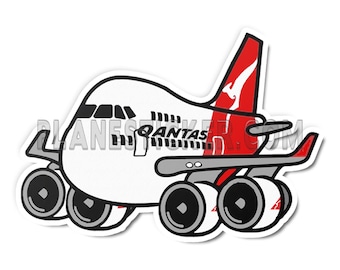 Qantas Boeing 747 Diecut Sticker