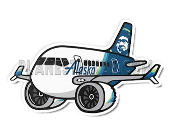 Alaska Airlines B737 MAX Diecut Sticker