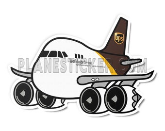 UPS Boeing 747-8F Diecut Sticker