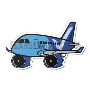 Breeze Airways Airbus A220 Diecut Sticker