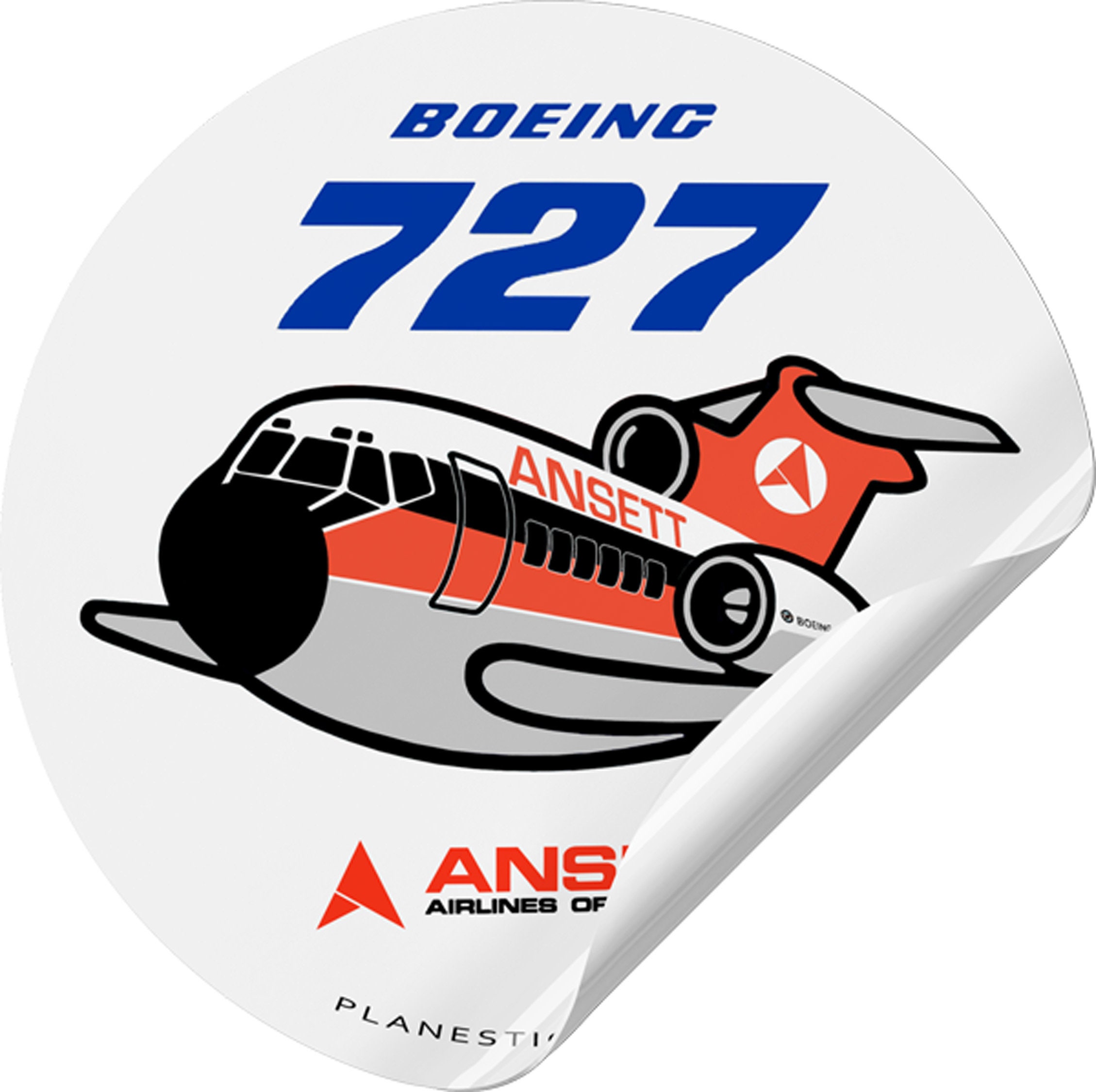 Ansett Boeing 727 Retro Delta, image size:2258x2250