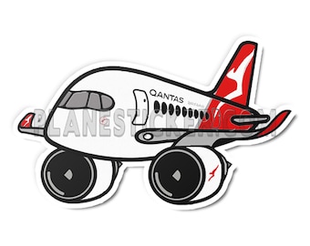 Qantas Airbus A350 Diecut Sticker