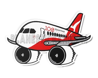 Qantas Boeing 787 100th Year Diecut Aufkleber