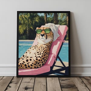 Leopard Print, Funny Stylish Wall Art Print, Trendy Summer Leopard Wall Art, Leopard Home Decor, Printable Wall Art