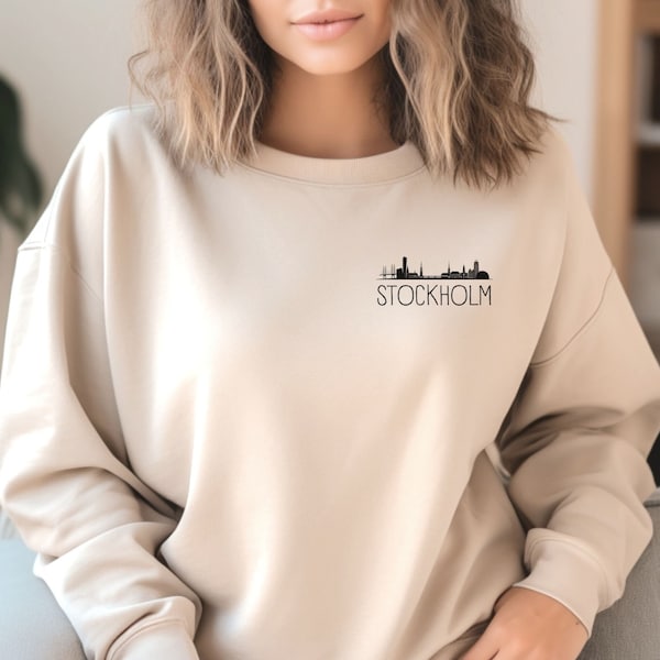 STOCKHOLM - Unisex Pullover, Stockholm Silhouette Pullover, Stockholm Geschenk, Schweden Shirt, Skandinavien Pullover, Skandinavien Geschenk