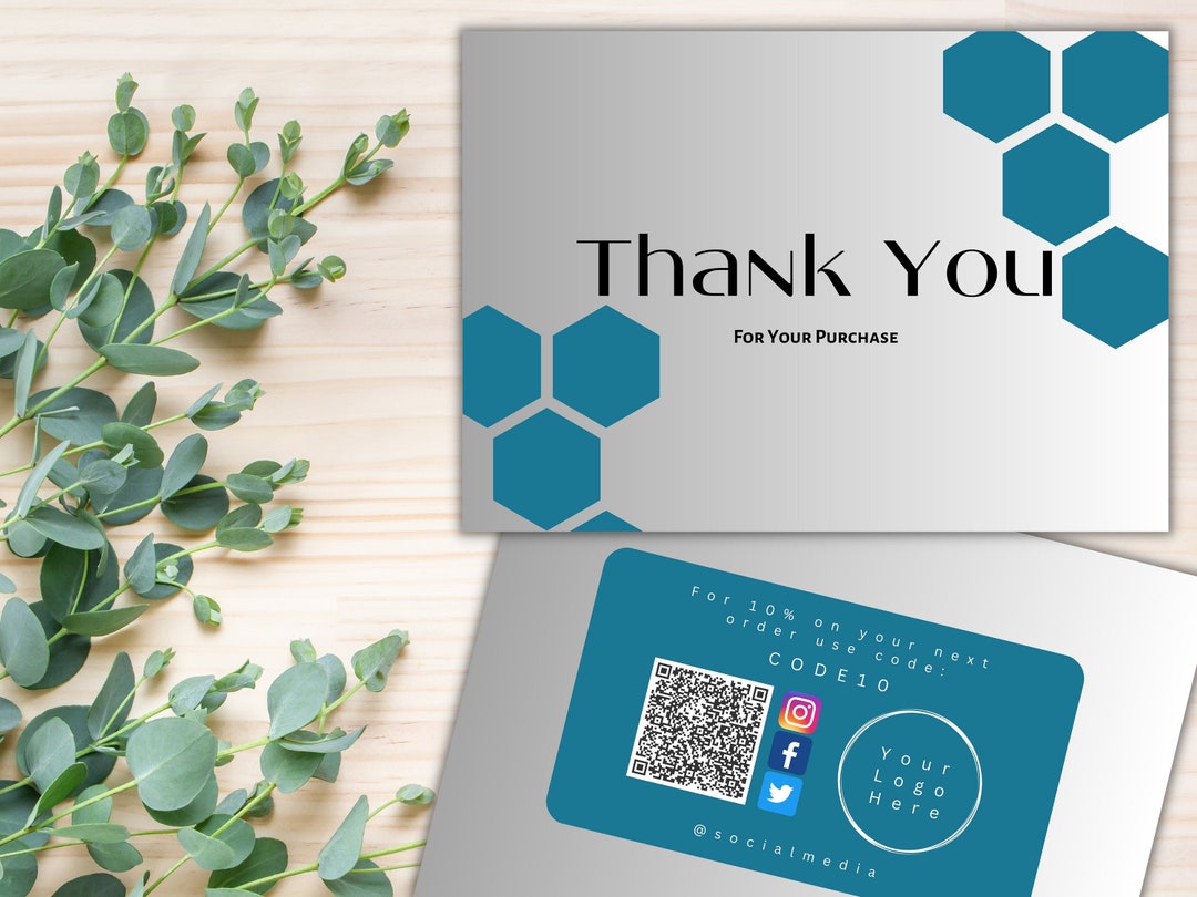 Thank You Card to Edit in Canva Digital Template Editable Download for ...