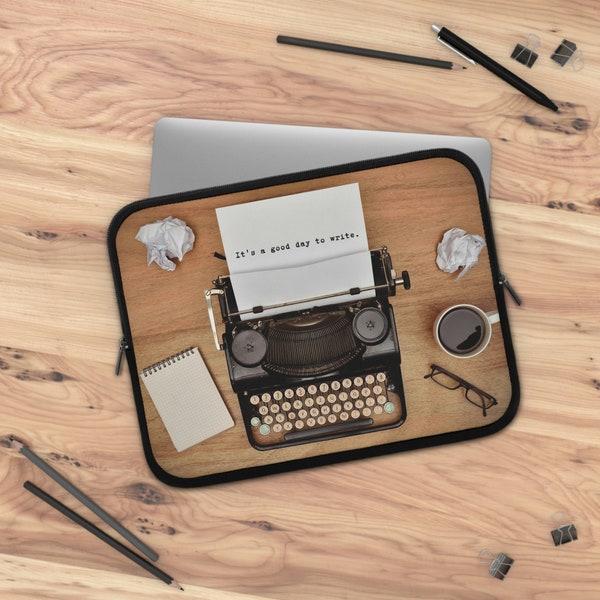 Typewriter Laptop Sleeve Coffee Laptop Case Writer Macbook Sleeve, Typewriter iPad Tablet Sleeve Gift | 7 10 13 (14) 15 (16) 17 inch