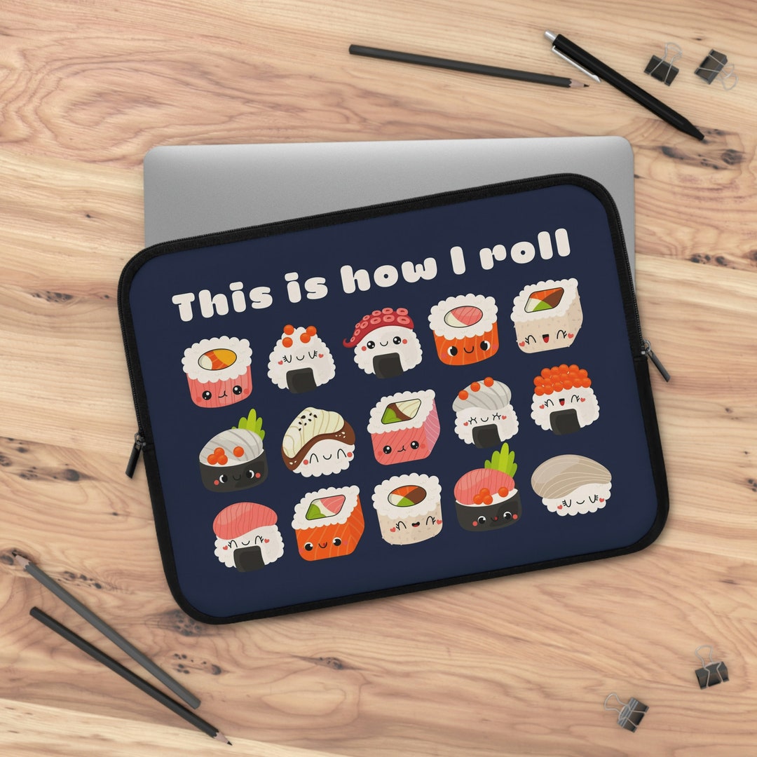 Cute Laptop Sleeve Sushi Laptop Cover Funny MacBook Sleeve Japanese Tablet iPad Sleeve Gift 7 10