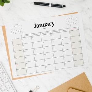 2023 Wall Calendar, Printable Large Wall Calendar, Giant Wall Calendar, Calendar Poster, Wall Planner, Monthly Planner, DIGITAL DOWNLOAD