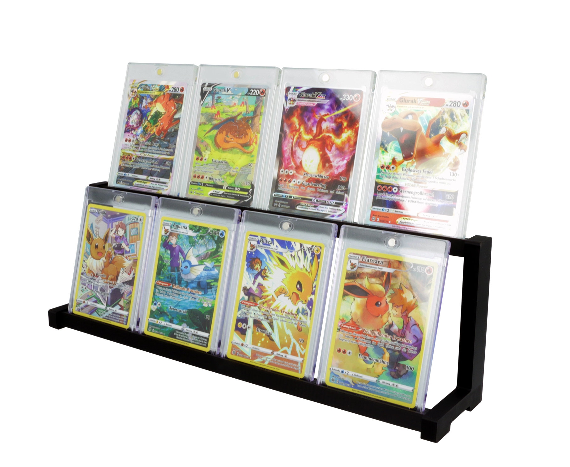 Cadre d'exposition vitrine présentoir de luxe noir transparent haute  protection haut de gamme carte de collection Pokémon 63 x 88 mm -  Collecstore