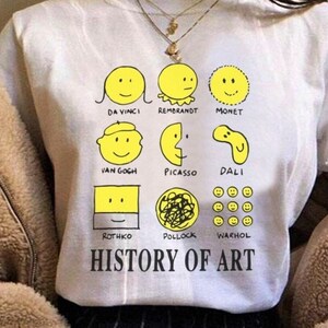 History of Art Shirt -aesthetic shirt,aesthetic clothing,art shirt,artsy shirt,van gogh shirt,monet shirt,dali shirt,picasso,grunge shirt