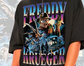 Retro Freddy Krueger Shirt-Freddy Krueger Tshirt,Freddy Krueger T shirt,Freddy Krueger T-shirt,Nightmare on Elm Street Shirt,Krueger Sweater