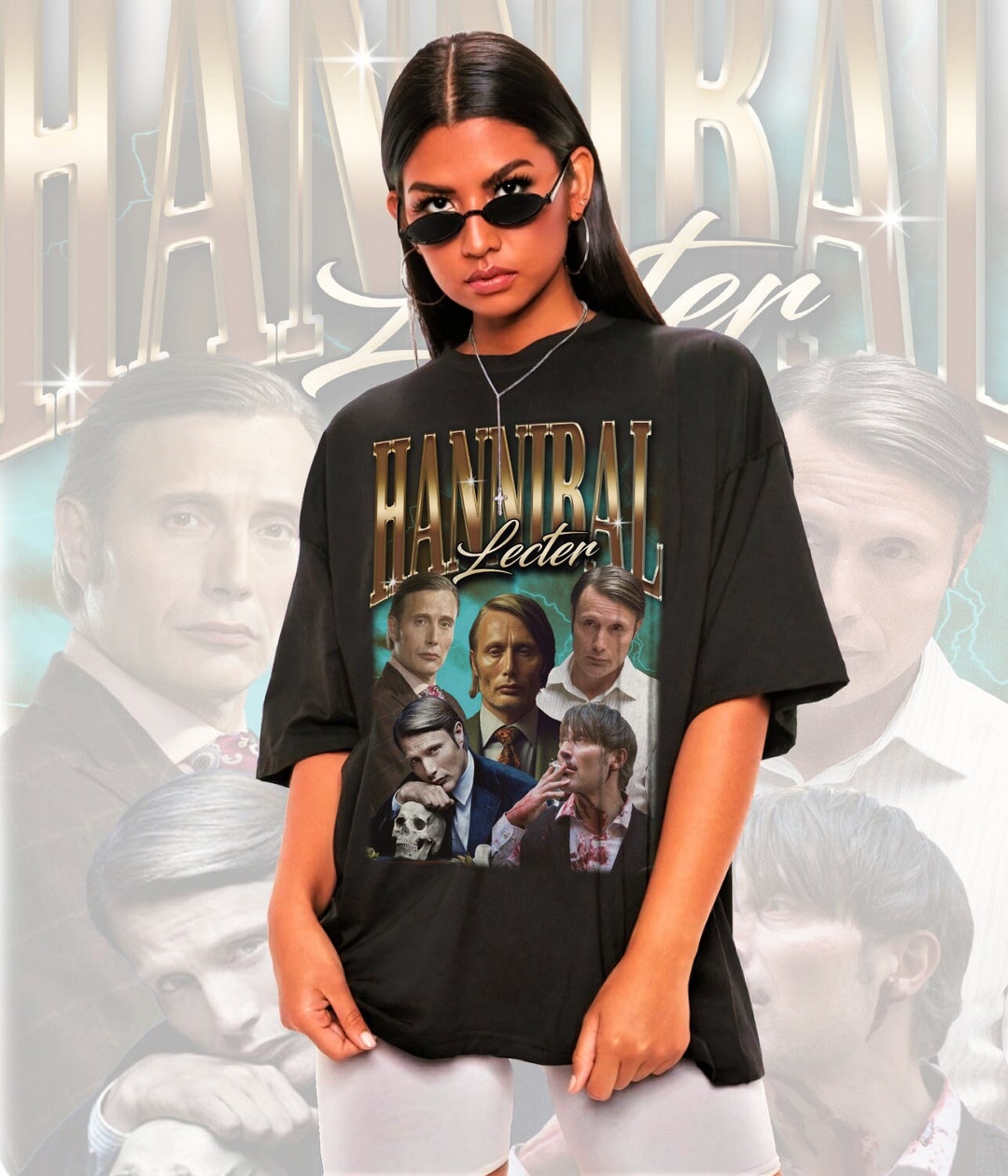Retro Hannibal Lecter Shirt hannibal Lecter Tshirt,mads Mikkelsen Shirt ...