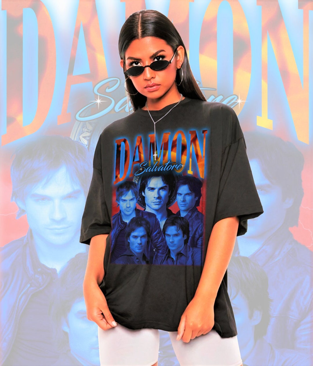 Retro Damon Salvatore Shirt-damon Salvatore Sweatshirt,damon Salvatore ...