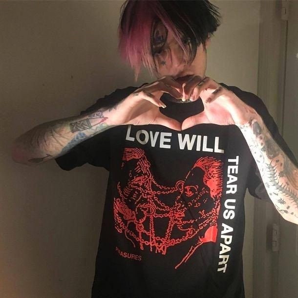 Discover Lil Peep Love Will Tear Us Apart Shirt -aesthetic shirt,aesthetic clothing,lil peep shirt