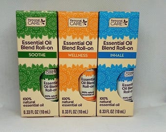Personal Care Essential Oil Blend Roll-On – Soothe | Wellness | Inhale – 100% Natural – 10mL Aromatherapy Oil