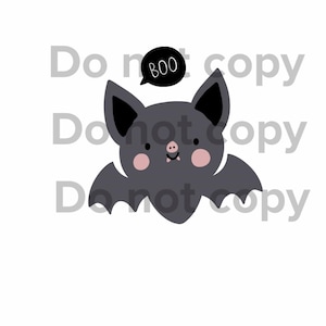 Cute Spooky Bat Halloween SVG PNG | Bat Cut File for Cricut & Silhouette | Trick or Treat Clipart | Halloween Party Decor