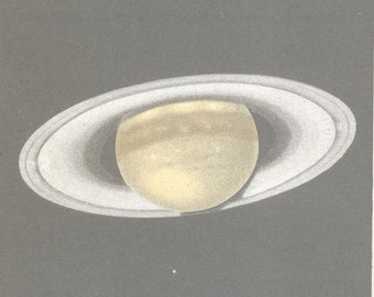 1892 The Planet Saturn - Antique Astronomy Print, Astronomical Observations, Vintage Space Exploration | The Story of the Heavens