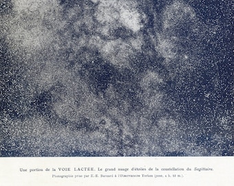 Antike astronomische Fotografie - Milchstraßen-Sternwolke im Sternbild Schütze | Le Ciel, 1923