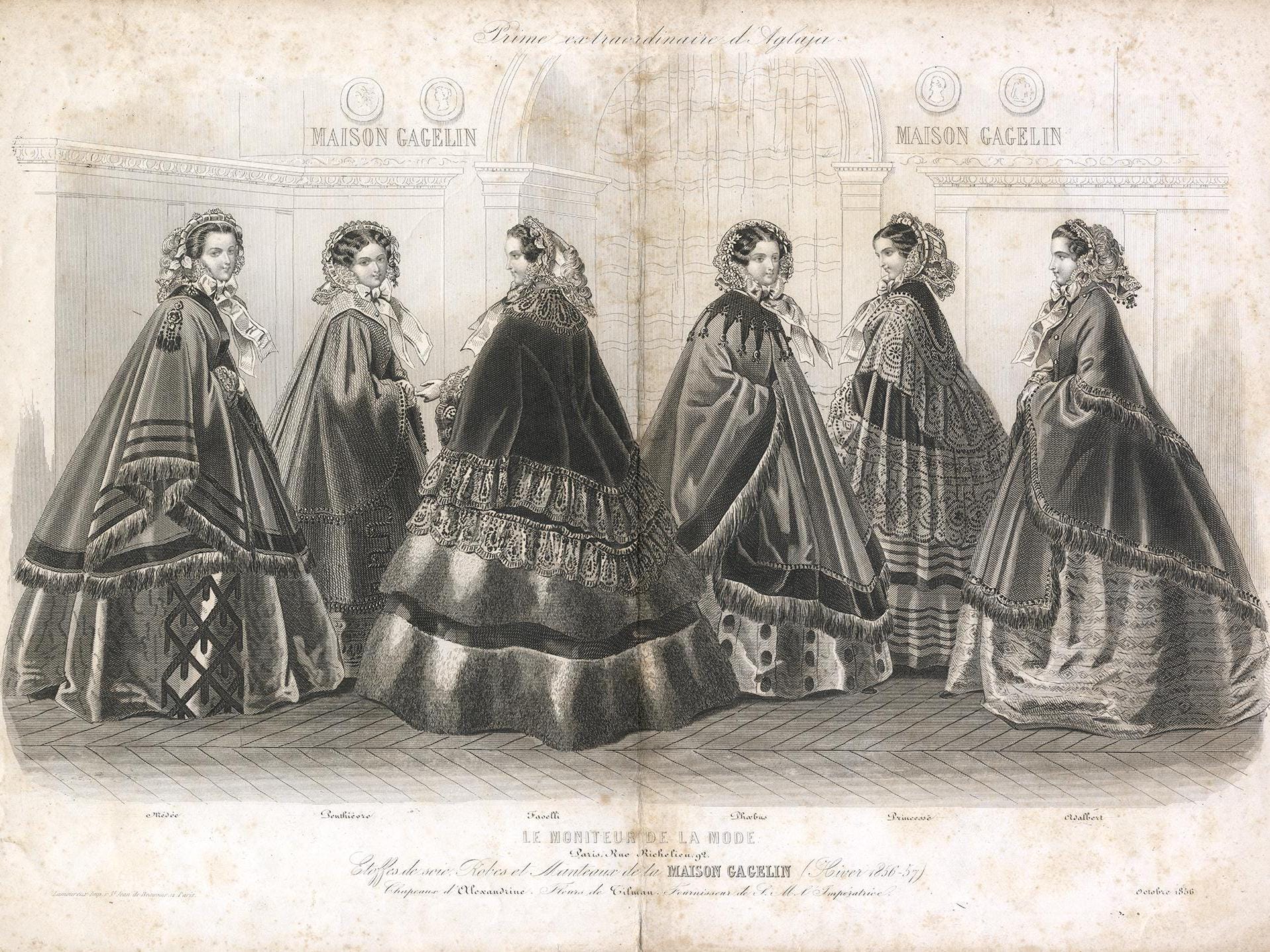 Le Moniteur de la Mode 銅版画　1859年 Le Moniteur de la Mode 銅版画 1859年 絵画