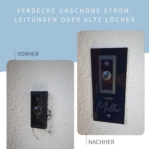 Klingelschild passend für Reolink Video Doorbell Personalisiertes Namensschild aus Acrylglas versch. Muster Bild 6