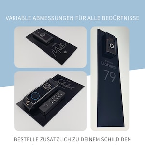 Klingelschild passend für eufy Video Doorbell E340 Personalisiertes Namensschild aus Acrylglas versch. Muster Bild 7