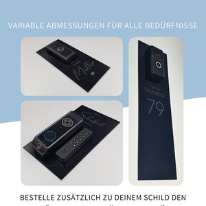 Klingelschild passend für Reolink Video Doorbell Personalisiertes Namensschild aus Acrylglas versch. Muster Bild 7