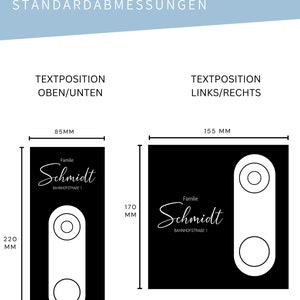 Klingelschild passend für Reolink Video Doorbell Personalisiertes Namensschild aus Acrylglas versch. Muster Bild 8