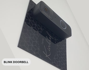 Klingelschild passend für Blink Video Doorbell | Personalisiertes Namensschild aus Acrylglas | verschiedene Muster