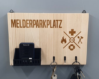 Melderparkplatz Feuerwehr / Rettungsdienst Schlüsselbrett