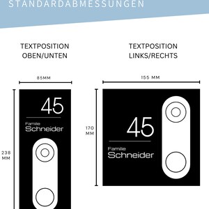 Klingelschild passend für Reolink Video Doorbell Personalisiertes Namensschild aus Acrylglas Hausnummer Gravur Bild 8