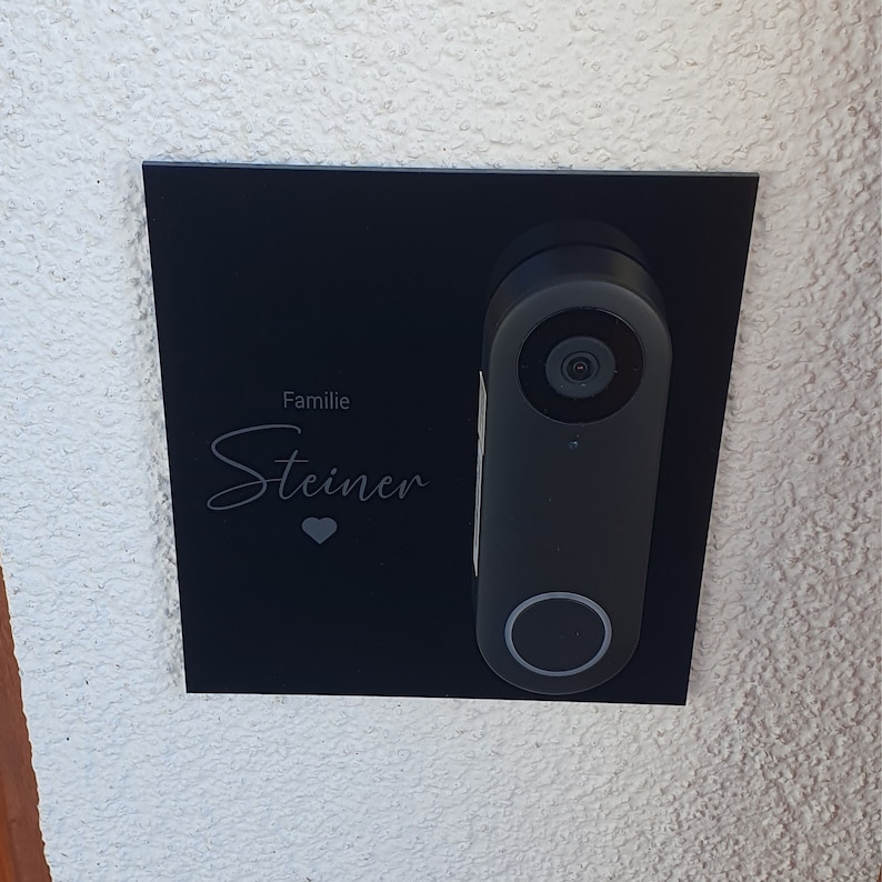 Klingelschild passend für Reolink Video Doorbell Personalisiertes Namensschild aus Acrylglas versch. Muster Bild 9