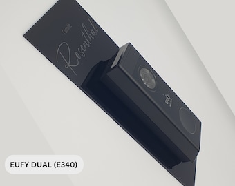 Klingelschild passend für eufy Video Doorbell E340 | Personalisiertes Namensschild aus Acrylglas | versch. Muster