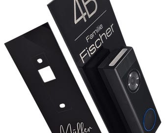 Klingelschild für eufy Video Doorbell  E340 | Personalisiertes Namensschild aus Acrylglas |  Hausnummer