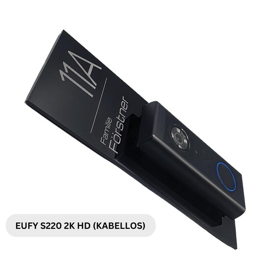 Personalisiertes Klingelschild Aus Edelstahl & Acryl Für Eufy Video Doorbell Dual 2K (S330) – Witterungsbeständig, Made In Germany