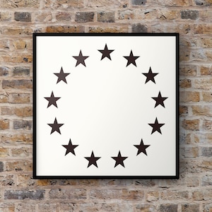 Téléchargement numérique Betsy Ross Union SVG | Drapeau Betsy Ross SVG | Fichier de coupe Betsy Ross | Lime 13 étoiles Union
