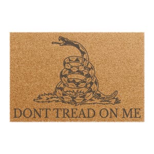 Gadsden Flag Doormat - Durable Coconut Fiber Mat with Black Vinyl Backing - Perfect Entryway Welcome Mat for History Buffs and Patriots image 4