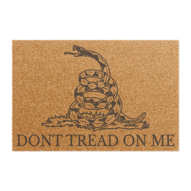 Gadsden Flag Doormat - Durable Coconut Fiber Mat with Black Vinyl Backing - Perfect Entryway Welcome Mat for History Buffs and Patriots image 4