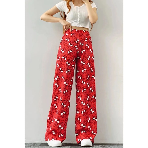 SUMMER EXPRESS Cute Spider man Barbie White Hello Kitty Cat Oversized Wide Leg Sweatpants - Pyjama Pants high-quality Fashion UNISEX