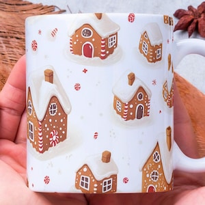 Personalized Christmas Gingerbread House Mug, Christmas Lover Mug, Christmas Coffee Mug, Winter Mug, Xmas Gift, Christmas Cup, Xmas Mug