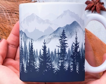 Personalized Forest Coffee Mug: Nature Lover Gift