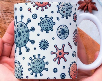 Personalized Microbes Mug, Science Teacher Gift