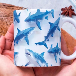 Personalized Shark Coffee Mug: Ocean Lover Gift