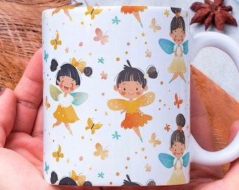 Taza de café de hadas personalizada, regalo de fantasía para ella